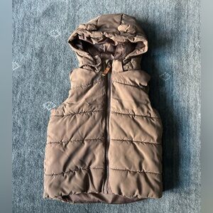 H&M Taupe Puffer Vest - Teddy Bear Ears!!
